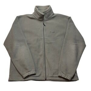 Columbia Fleece Jacket Mens L Gray Steens Mountain Full Zip XM6981 Soft Outdoor